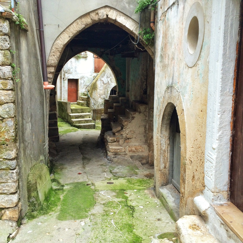 A typical street in the medieval town of Vico del Gargano.