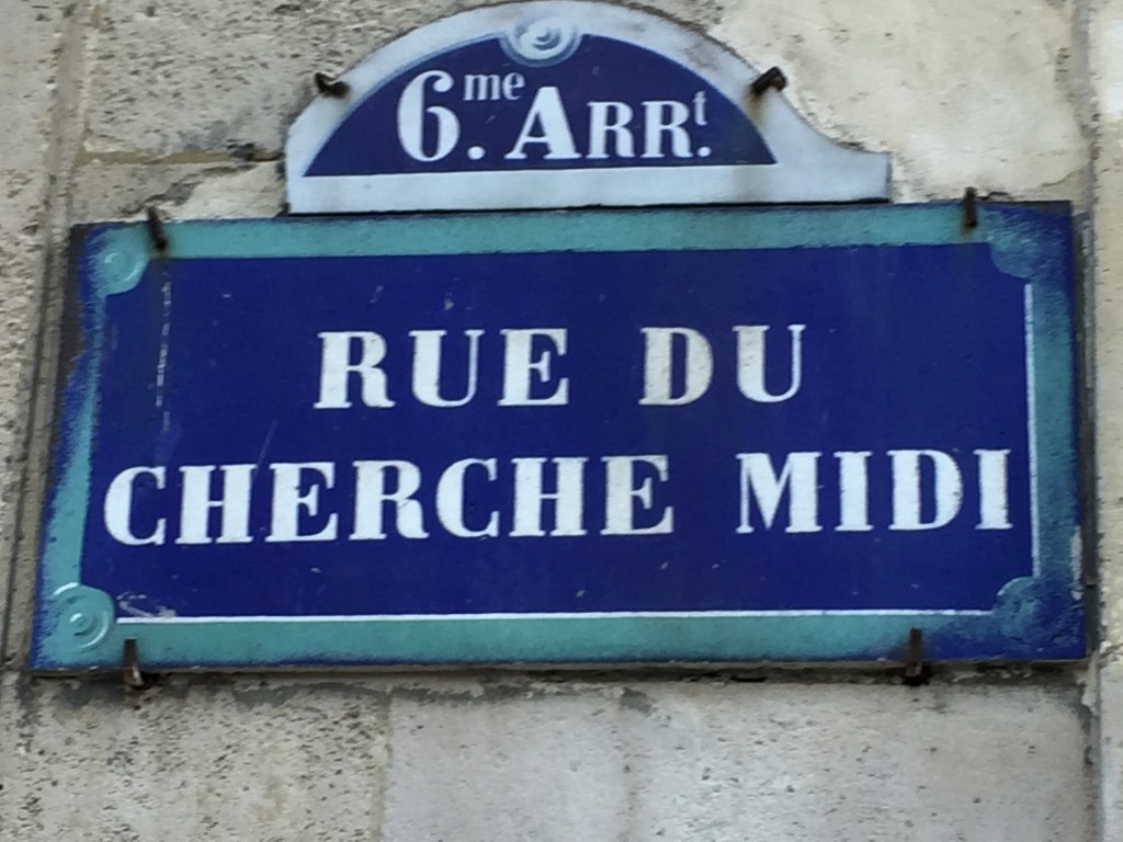 Street Sign Rue du Cherche Midi Paris 