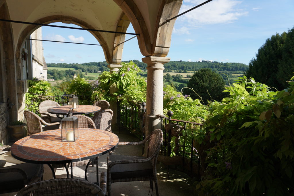 The terrace from The Painswick Hotel